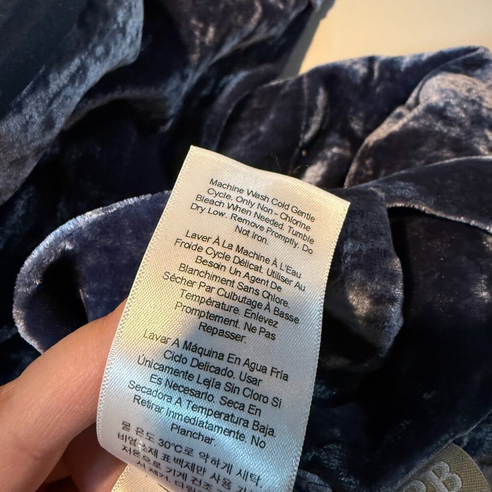 Pottery Barn Teen L/XL Harry Potter Ravenclaw Robe Blue Crushed Velvet Tie Waist - Picture 6 of 10